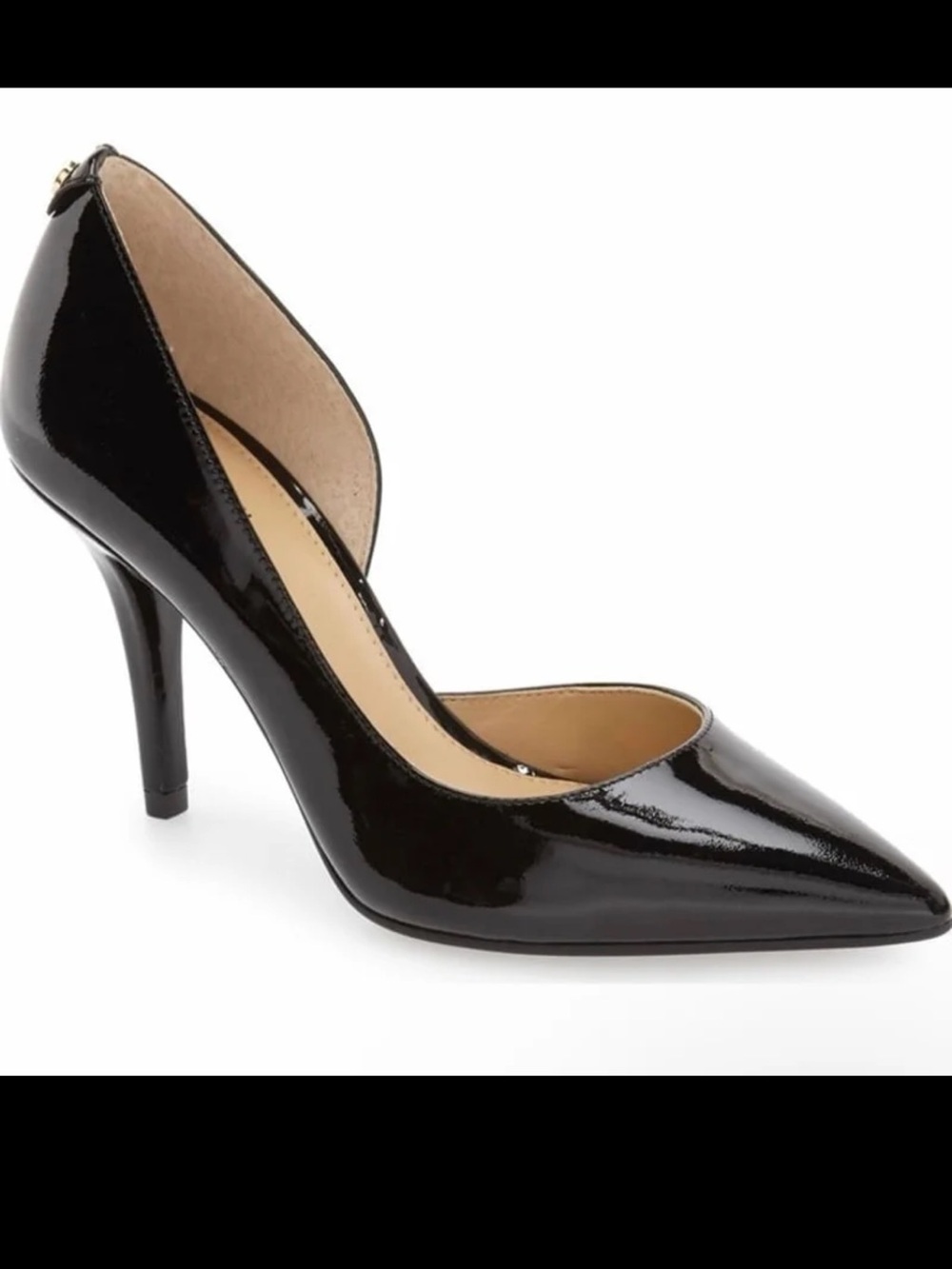 MICHAEL Michael Kors Black Patent D'Orsay Stiletto Pump